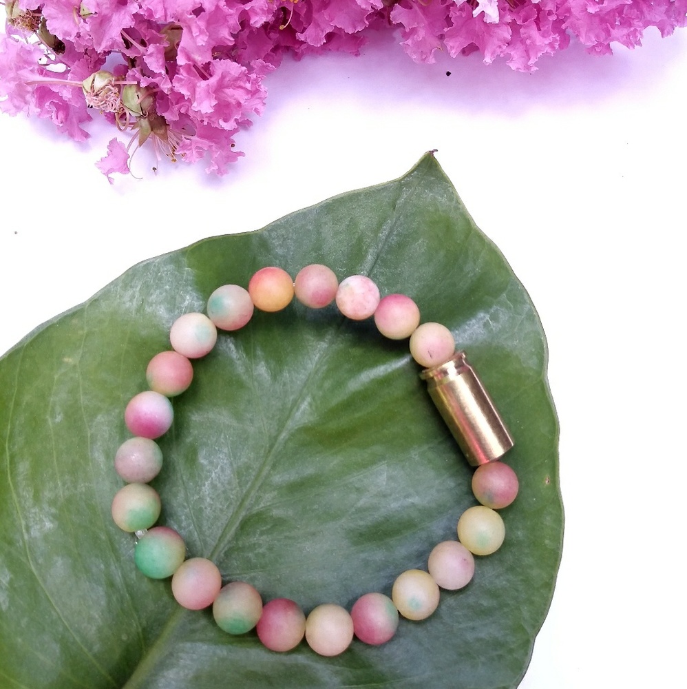 Cute bullet casing stretch bracelets 7"